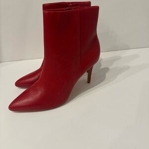 Aldo Leather Red Women's Ankle Boots